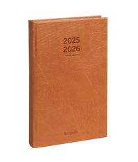 Agenda Lucca 16 mois - 1 jour par page - 13 x 21 cm - brun - Brepols