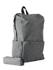 Sac à dos et trousse recyclé - 1 compartiment - gris - Brepols