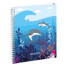 Cahier de textes spiralé Océan - 17 x 22 cm - disponible dans différentes couleurs - Exacompta