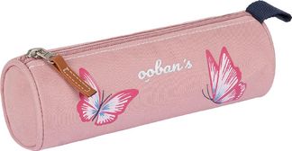 Trousse Ooban's Butterfly - 1 compartiment - rose - Oberthur