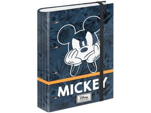 Mickey Mouse - Classeur à anneaux avec 50 feuilles et 6 intercalaires - A4 - bleu foncé