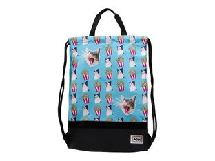 Oh My Pop! Angry Cat - Sac à dos piscine cordon - 1 compartiment - turquoise - Karactermania