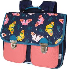 Cartable By Oberthur Girl 38 cm - 2 compartiments - marine et rose - Exclusivité Bureau Vallée - Oberthur
