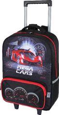 Sac à dos à roulettes Megacars - 1 compartiment - noir - Oberthur