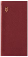 Agenda de poche à l'horizontale Lima Breprint - 1 semaine sur 2 pages - 8 x 16 cm - bordeaux - Brepols