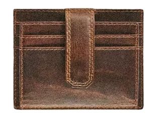 Maverick The Original - Porte-cartes RFID avec fermeture à bouton - cuir