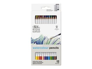 Winsor & Newton Studio Collection - pack de 12 crayons de couleur aquarellables - coloris assortis