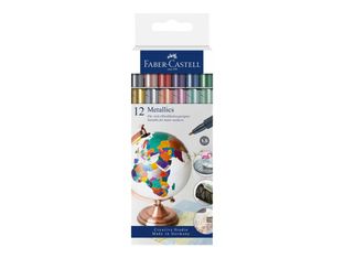 Faber-Castell Metallics - marqueur - couleurs assorties (pack de 12)