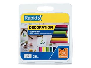 Rapid - 36 Bâtons de colle - couleurs fun assorties