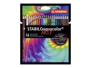 STABILO Aquacolor Arty - 24 Crayons de couleur aquarellables