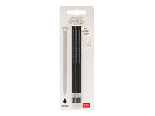 Legami - Pack de 3 recharges pour stylo à encore gel - noir