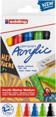 Edding 5100 - Pack de 5 marqueurs acryliques - jaune pastel, vert pastel, bleu pastel, anthracite, mauve noble