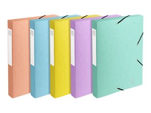 Exacompta Aquarel - Boîte de classement (livrée à plat) - dos 40 mm - disponible dans différentes couleurs pastels