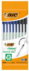 BIC ECOlutions ROUND STIC - Pack de 8 stylos à bille - bleu et noir