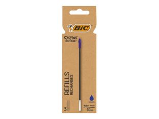 BIC Cristal Re'New - Relleno - 1 mm - medio (paquete de 3)