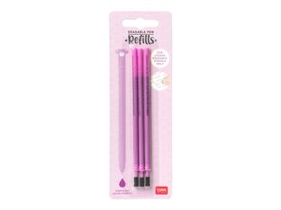 Legami - Pack de 3 recharges pour stylo gel effaçable - pourpre