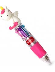 LEGAMI - Mini Stylo à Bille 4 Couleurs - Licorne