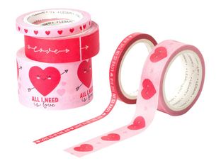 Legami Cœur - Pack de 5 rubans adhésifs en papier