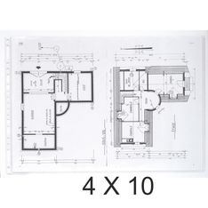 Exacompta - 4 Packs de 10 Pochettes perforées - A3 paysage - 12/100