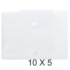 Exacompta - 10 Packs de 5 Pochettes à scratch - A4 - incolore