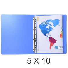 Exacompta - 5 Packs de 10 Pochettes perforées doubles - A4 ou A3 - 9/100