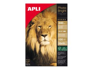 APLI Photo Bright - papier photo - brillant - 100 feuille(s) - 100 x 150 mm - 240 g/m²