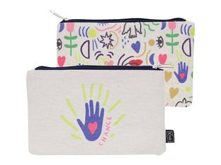 Kiub Ma bonne étoile - Trousse plate en coton - blanc