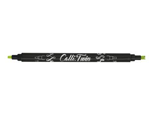 Online Calli Twin - Stylo pinceau à double embout - feutre de calligraphie - citron
