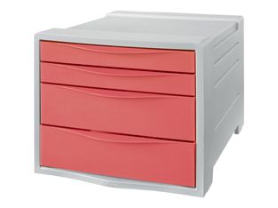 Esselte Colour'Breeze - Module de classement 5 tiroirs - corail
