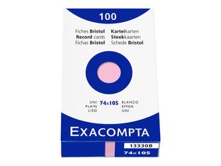 Exacompta - fiches Bristol (pack de 100)