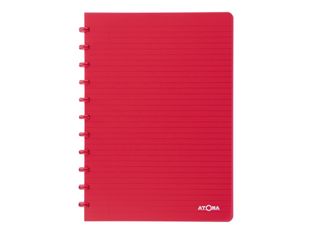 Atoma - Cahier polypro A4 (21x29,7 cm) - 144 pages - ligné - rouge