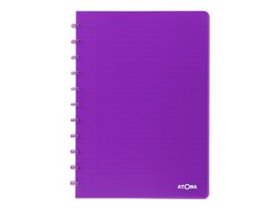 Atoma - Cahier polypro A4 (21x29,7 cm) - 144 pages - ligné - mauve