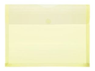 FolderSys - Pochette velcro - pour A4 - pour 250 feuilles - jaune transparent