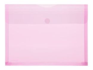 FolderSys - Pochette velcro - pour A4 - pour 250 feuilles - rouge transparent