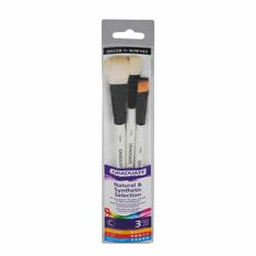 Daler-Rowney Graduate - Pack de 3 pinceaux naturels et synthétiques pour aquarelle