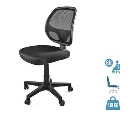 Fauteuil de bureau OLIVIA - sans accoudoirs - noir