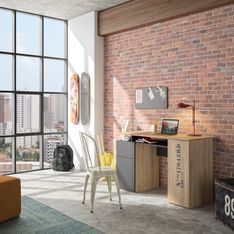 Bureau droit INDUS avec rangement - L. 120 x P. 55 x H. 75 cm