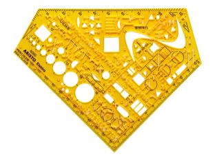 Aristo - pochoir - orange transparent - plastique