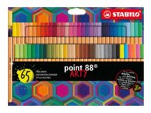 STABILO point 88 ARTY - feutre fin - noir, bleu clair, jaune, orange, brun, rose, vert clair, rouge carmin, vert émeraude, abricot, gris de Payne, bleu prussien, jaune citron, lilas, blush, moutarde, gris foncé, gris chaud, bleu foncé, vert fluo, jaune f