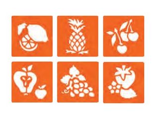 Graine Creative - lot de 6 pochoirs - fruits