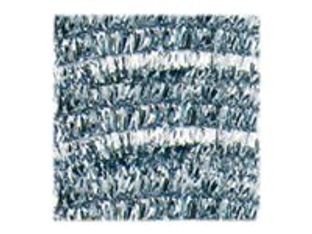 Graine Creative - 2 fils chenille- 6 mm x 5 m - argent