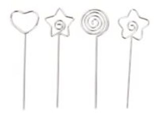 Graine Creative - 4 tiges porte photo en métal