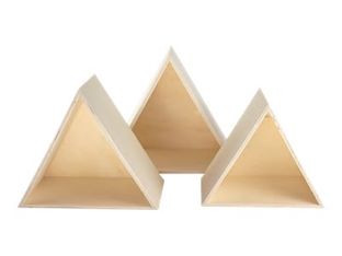 Graine Creative - lot de 3 étagères triangulaires en bois