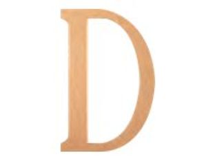 Graine Creative - lettre de décoration - D - 22 x 1,2 cm