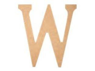 Graine Creative - lettre de décoration - W - 22 x 1,2 cm