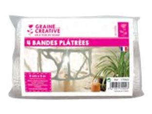 Graine Creative - lot de 4 bandes platrées - 8 cm x 3 m 