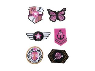 Graine Creative - lot de 6 patchs textiles thermocollants motif militaire