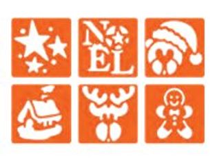 Graine Creative - Lot de 6 pochoirs - noel 3