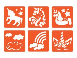Graine Creative - Lot de 6 pochoirs - licorne