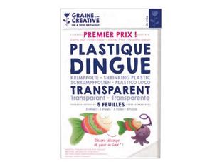 Graine Creative - 5  feuilles de Plastique Dingue -26.2 x 20.2 cm 